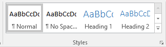 Heading Styles in MS word for Windows - Desktop