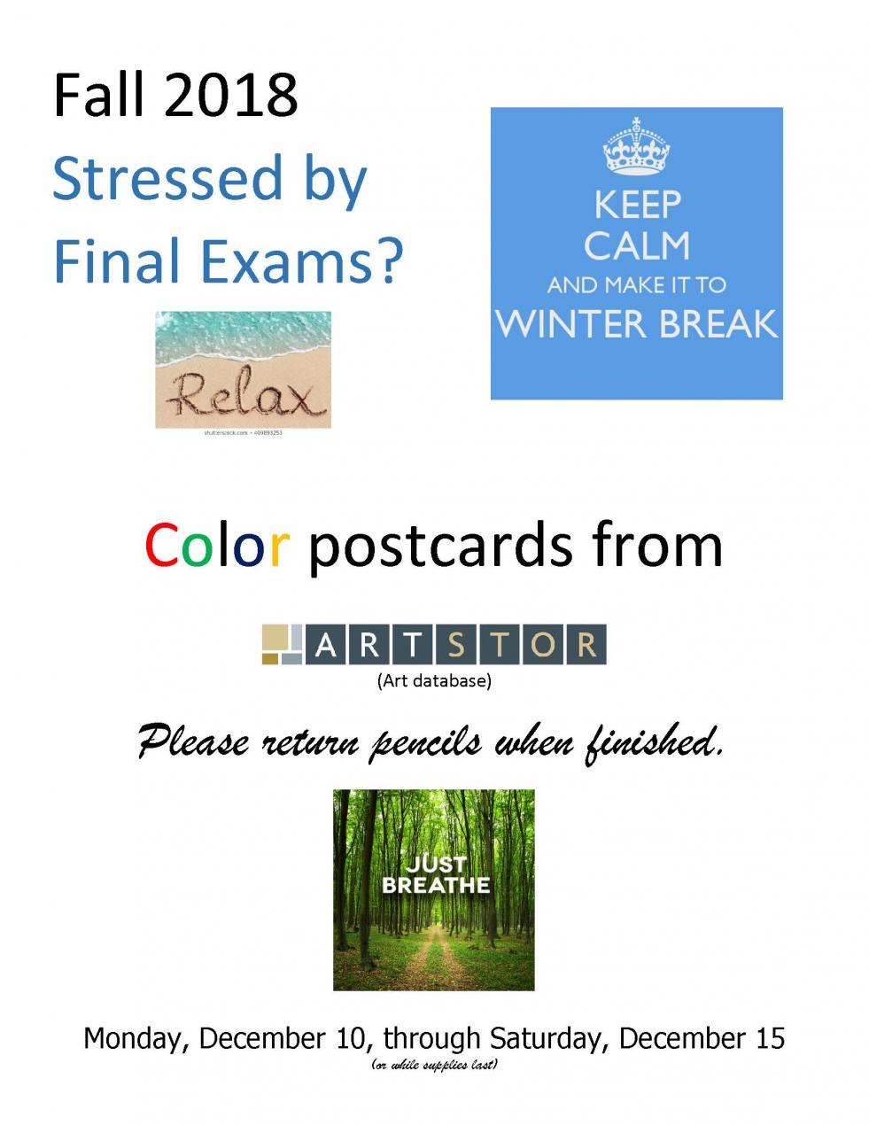 Coloring Stress Relief Flyer