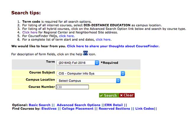 screen grab visual example of search query