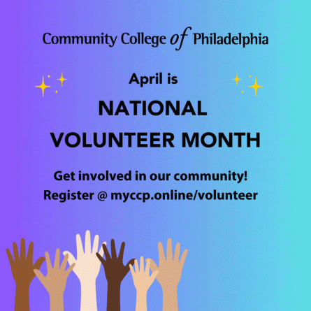 April is National Volunteer Month, Register @ myccp.online/volunteer