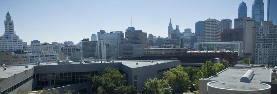 Main campus looking towards center city Philadelphia