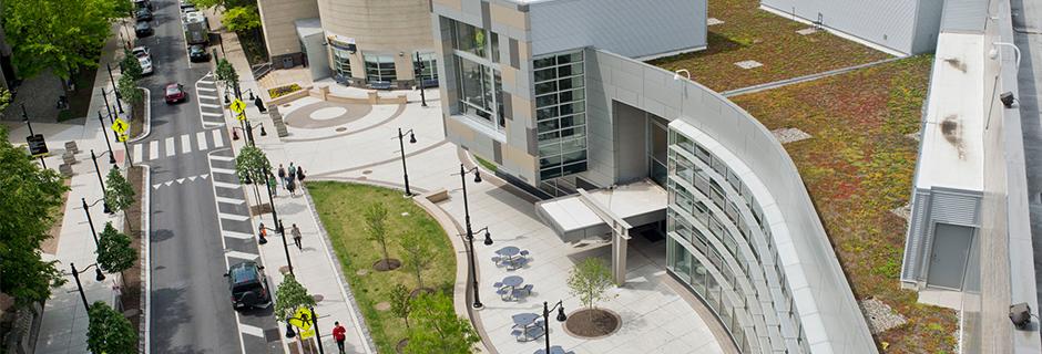 Overhead shot of Community College of Philadelphia.