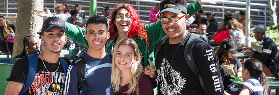 Students enjoying a college event