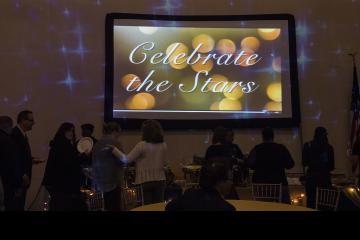 Faculty and staff gather to celebrate the stars