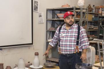 Artist Roberto Lugo discusses some of his ceramic pots