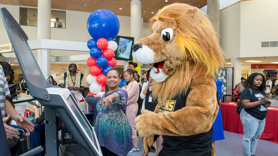Roary casting their vote on election day