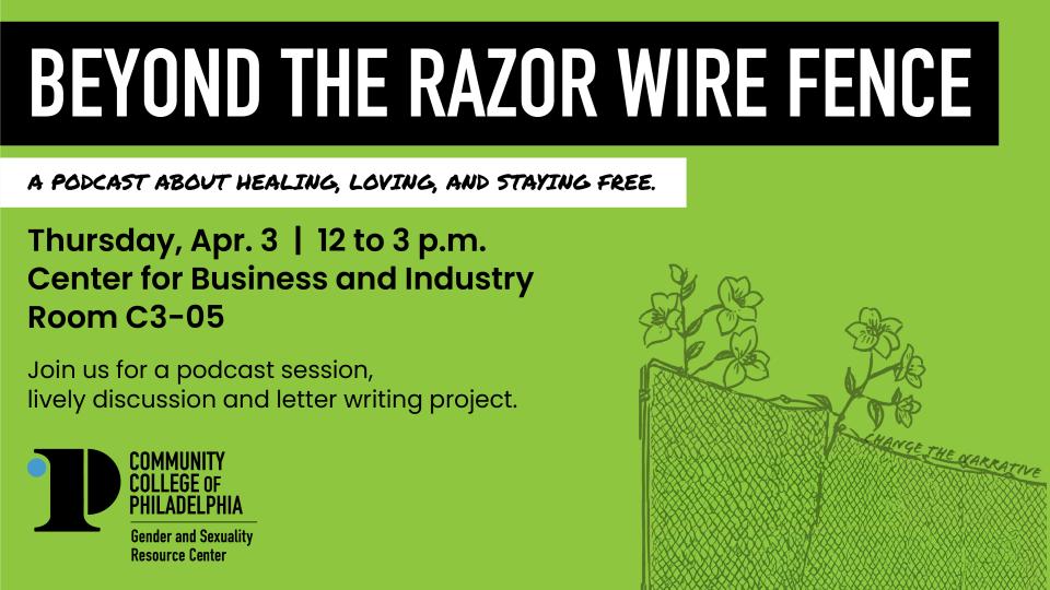 "Beyond the razor wire fence"