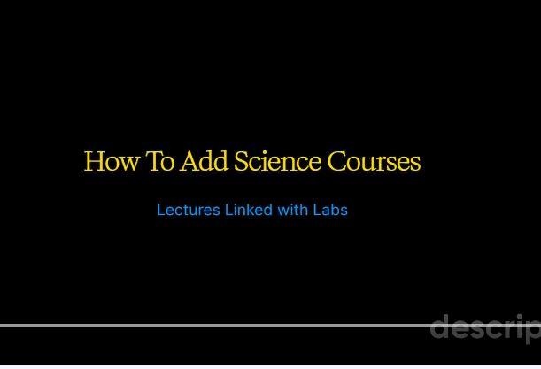 How to register for linked lecture and lab classes