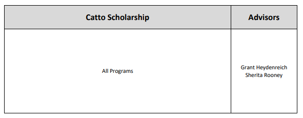Catto Scholarship Advisors